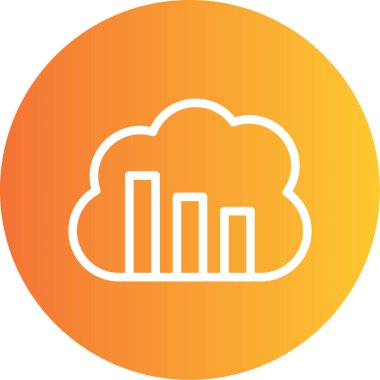 Bulut simgesi vektör illüstrasyonu