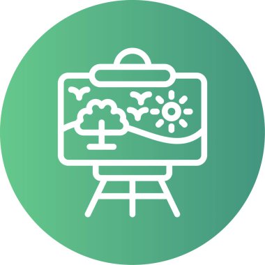 sunum simgesi vektör illüstrasyonu