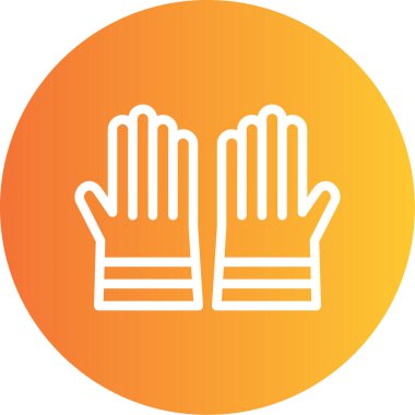 Bir el simgesinin vektör illüstrasyonu