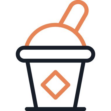 dondurma simgesi, vektör illüstrasyonu