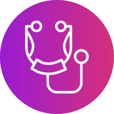 Stetoskop simgesinin vektör çizimi