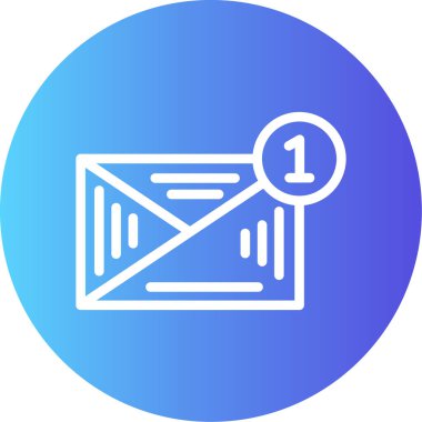 Mektup. Web simgesi basit bir illüstrasyon. ileti