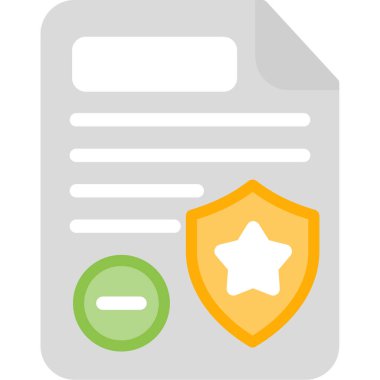 belge düz vektör simgesi