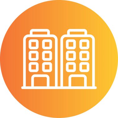 Modern yapı simgesinin vektör illüstrasyonu