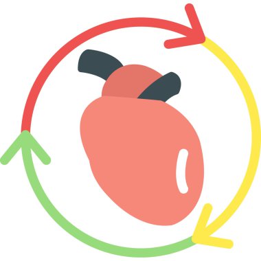 Kalp. Web simgesi basit illüstrasyon