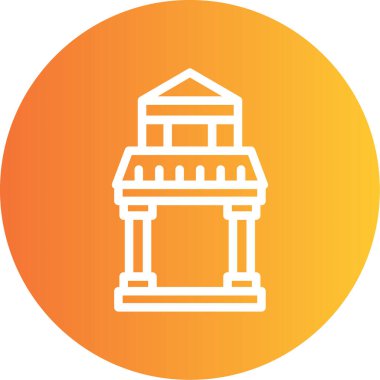 Modern yapı simgesinin vektör illüstrasyonu