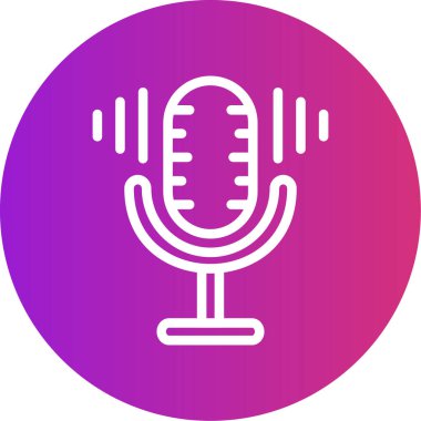 mikrofon simgesi vektör illüstrasyonu