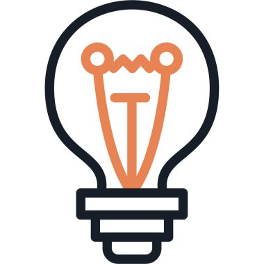 Ampul simgesinin ana hatları doldurulmuş hali