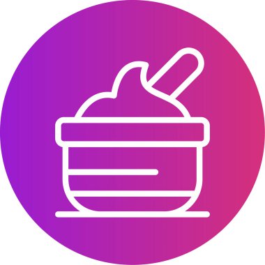 Dondurma. Web simgesi illüstrasyonu