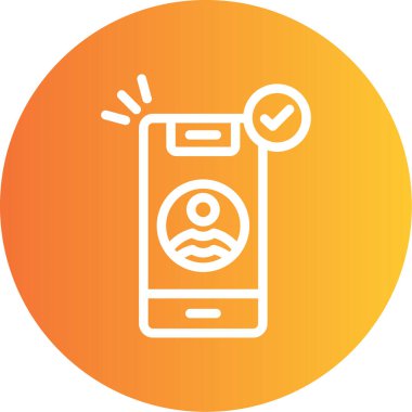 Cep telefonu simgesinin vektör illüstrasyonu