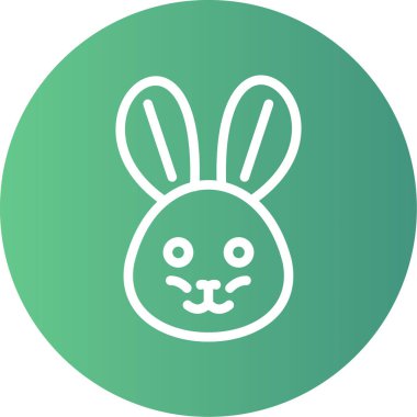 Paskalya Tavşanı modern simgesi, vektör illüstrasyonu