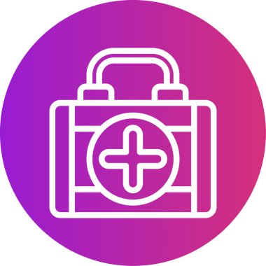 Benzersiz tıbbi kamera vektör çizgisi simgesi