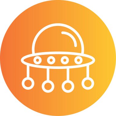 UFO modern simgesinin vektör illüstrasyonu