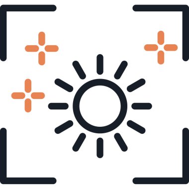 Vektör güneş simgesi illüstrasyonu