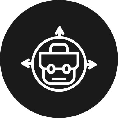 Bir torba simgesinin vektör illüstrasyonu