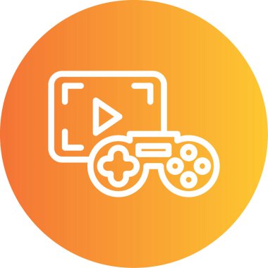 oyun simgesi, illüstrasyon, beyaz arkaplan üzerindeki vektör.