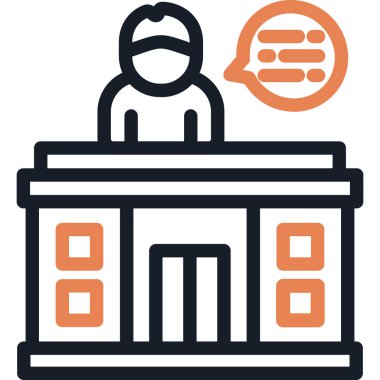 Bir kişi simgesinin vektör illüstrasyonu