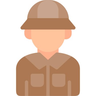 asker simgesi vektör illüstrasyonu