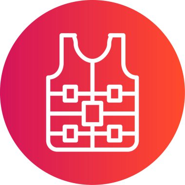 Vektör yeleği Simgesi illüstrasyonu