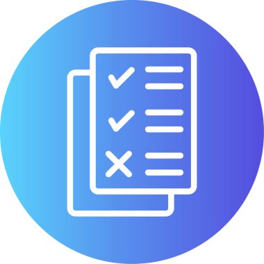 Kontrol listesi simgesinin vektör illüstrasyonu