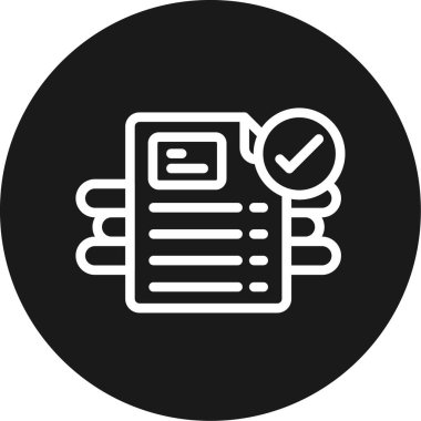 Kontrol işaretli vektör illüstrasyon simgesi