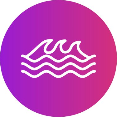 güzel dalga çizgisi vektör simgesi