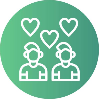 İnsanlar. Web simgesi basit illüstrasyon