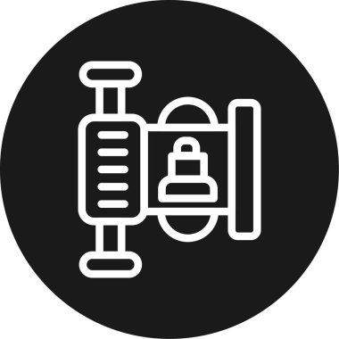 Araba motoru simgesi. Web için basit bir araba motoru vektör simgesi çizimi