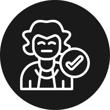 Kenesi olan bir adamın vektör çizimi