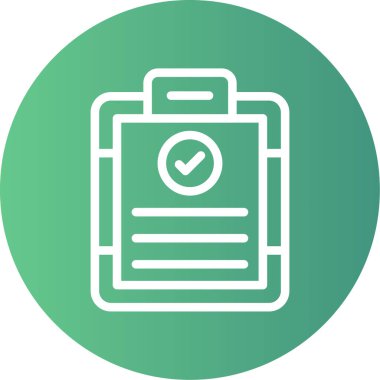 Kontrol listesi simgesi, vektör illüstrasyonu