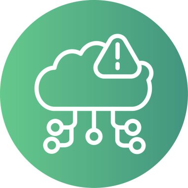 Bulut hesaplama simgesi vektör illüstrasyonu