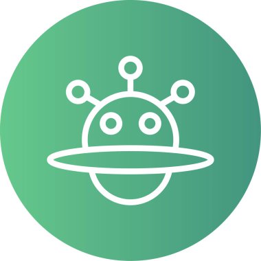 uzaylı düz vektör simgesi