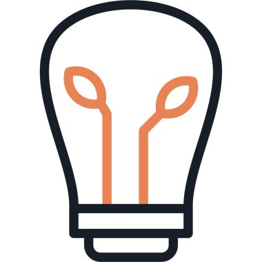 Ampul. Web simgesi basit illüstrasyon