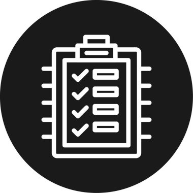 Kontrol listesi. Web simgesi basit tasarım