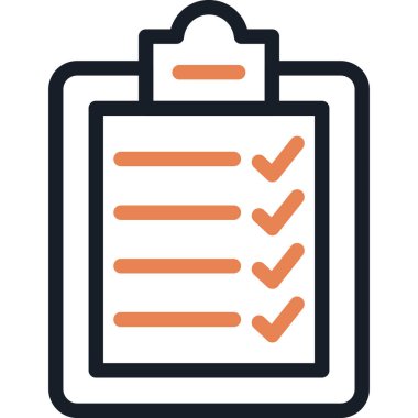 Kontrol listesi. Web simgesi basit illüstrasyon