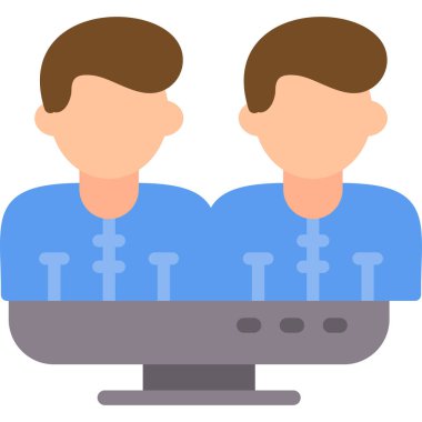 Bir kadın ve erkeğin vektör çizimi