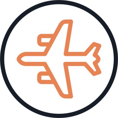 uçak ikonu vektör illüstrasyonu