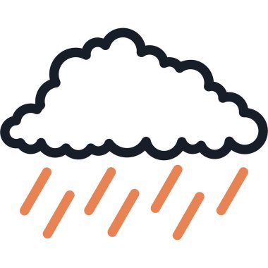 yağmur ikonu vektör illüstrasyonu