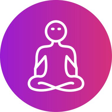 Meditasyon. Web simgesi basit illüstrasyon