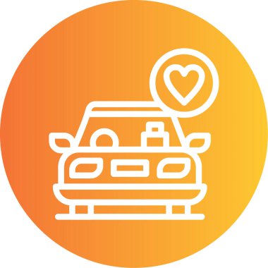 - Araba. Web simgesi basit illüstrasyon