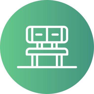 Sandalye. Web simgesi basit illüstrasyon