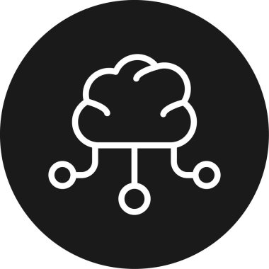 Bulut hesaplama. Basit ağ simgesi