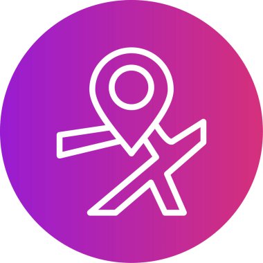 Yol işareti simgesinin vektör illüstrasyonu