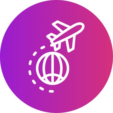 Uçak simgesinin vektör illüstrasyonu