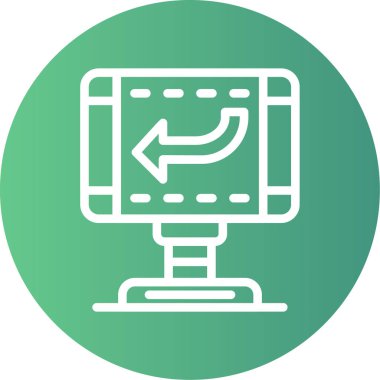 Bir bilgisayar simgesinin vektör illüstrasyonu