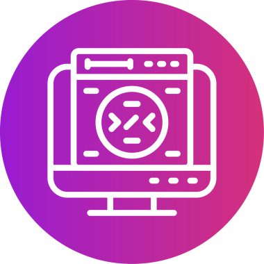 vektör lcd simgesi illüstrasyonu