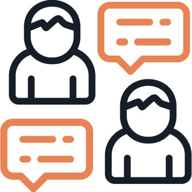 Konuş. Web simgesi basit illüstrasyon