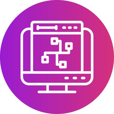 Dizüstü bilgisayar simgesi vektör çizimi