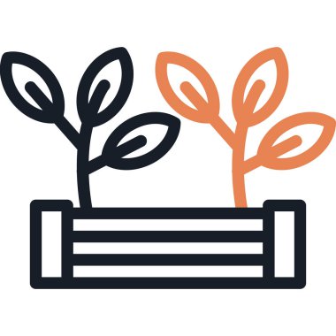 bitki simgesi vektör illüstrasyonu