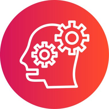 Vites simgesi olan bir beynin vektör çizimi